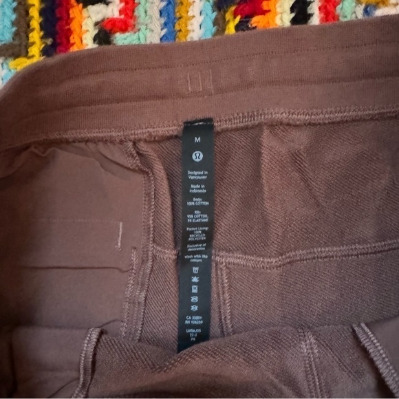 Lululemon Men’s Relaxed Fit French Terry Joggers Smoky Topaz Clay Red Medium - Picture 4 of 5